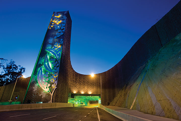 EastLink-Tunnel-stack-at-night-with-lighting-A